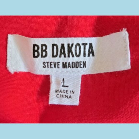 New BB DAKOTA Steve Madden Red Spill the Tea Dress - Picture 5 of 5